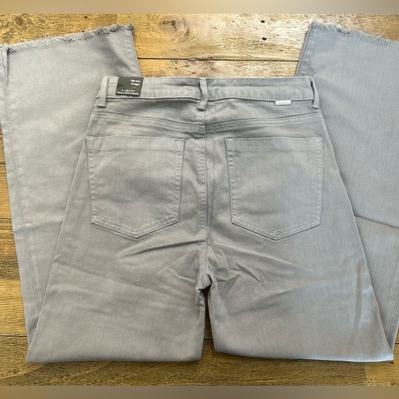 TRACTR Light Charcoal Grey Flannel Soft High Rise Straight Leg Jeans Sz 6/28 - Picture 10 of 12